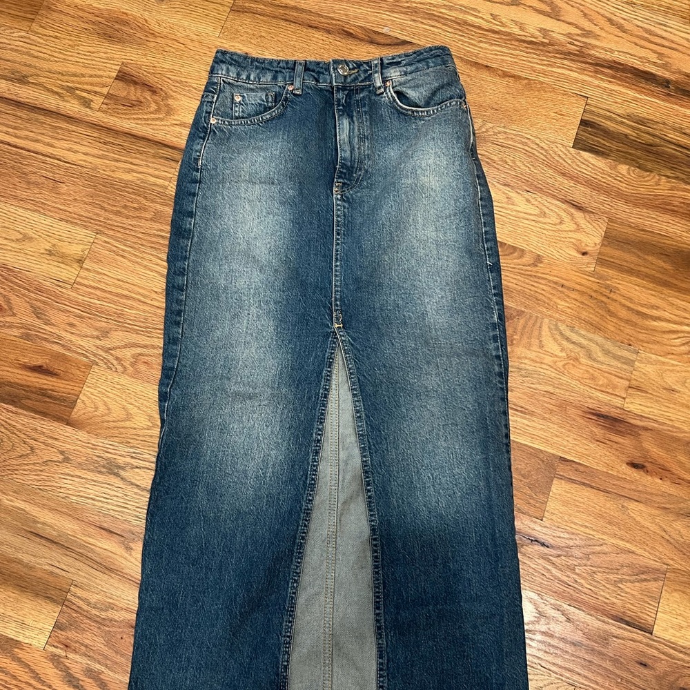 Denim Midi Skirt